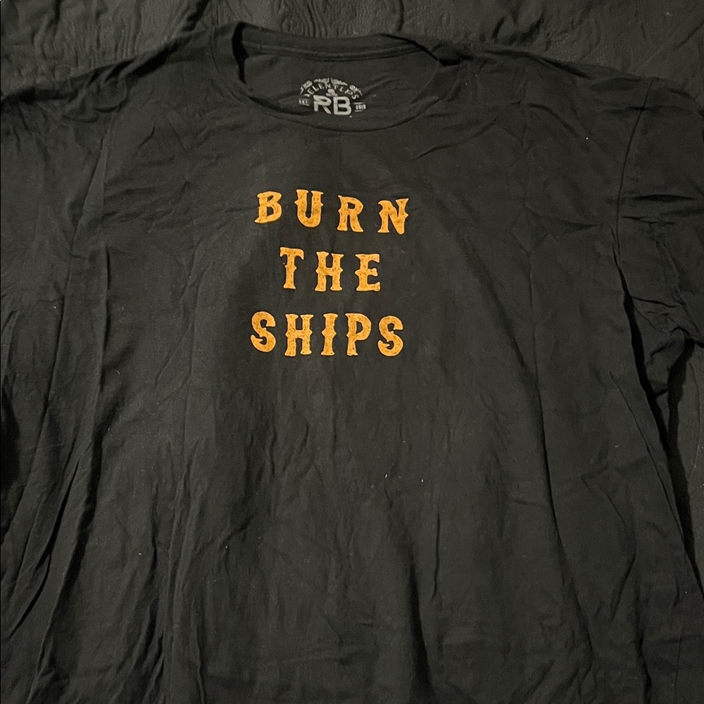 Relentless Betrayal “Burn the Ships” T-Shirt with Orange Print